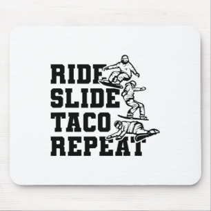 Mousepad Ride Slide Taco Repete Snowboarder Snowboard