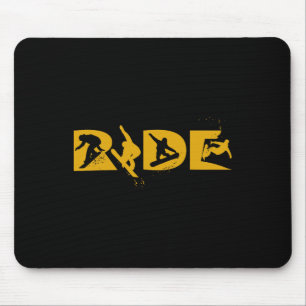 Mousepad Ride Snowboard Engraçado Snowboard Snowboarder Gif