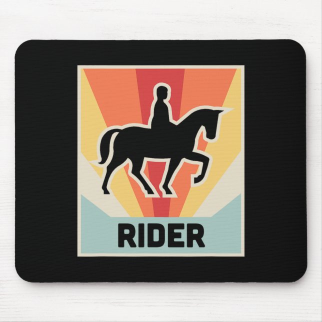 Mousepad Rider Vintage Horseback (Frente)