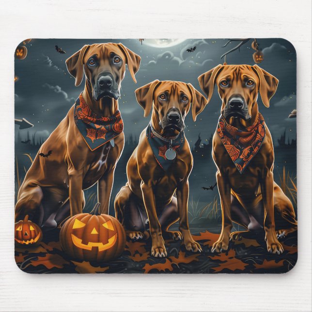 Mousepad Ridgeback Ridgeback Halloween Spooky (Frente)