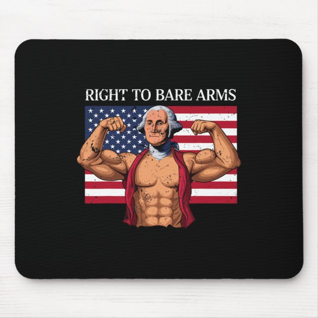 Mousepad Right To Bare Arms George Washington Bodybuilder G (Frente)