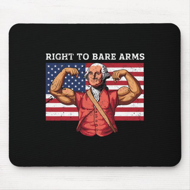 Mousepad Right To Bare Arms George Washington Bodybuilder G (Frente)