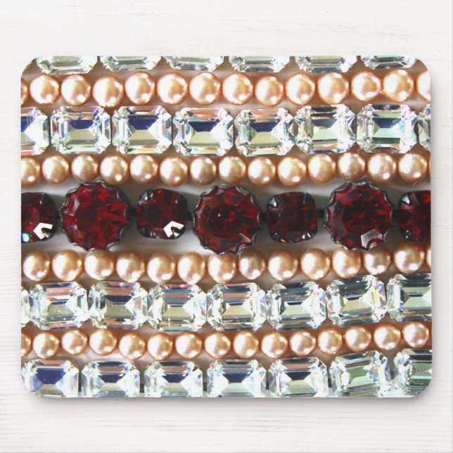 Mousepad Rinestonas e pérolas - joias de colheita (Frente)