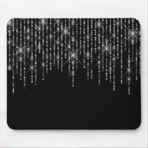 Mousepad Rinestone Bling em Preto