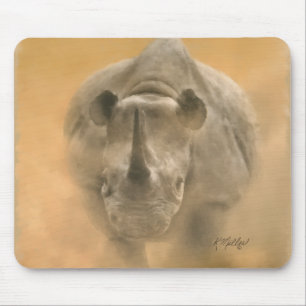 Mousepad Rinoceronte de carregamento - Pastels