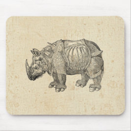 Mousepad Rinoceronte de Durer do vintage