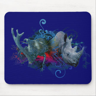 Mousepad rinoceronte e besouro pretos do rinoceronte