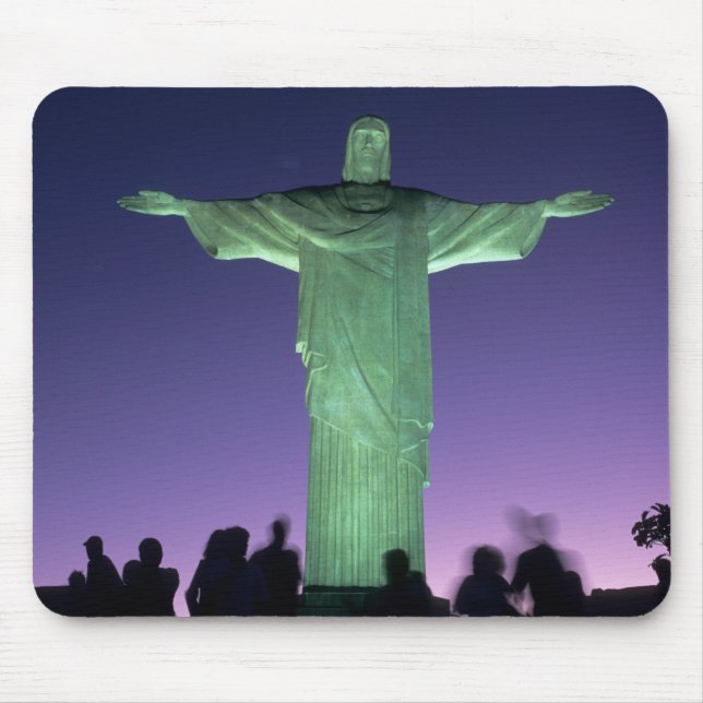 Mousepad Rio de Janeiro, Brasil. a Estátua do Cristo em (Frente)