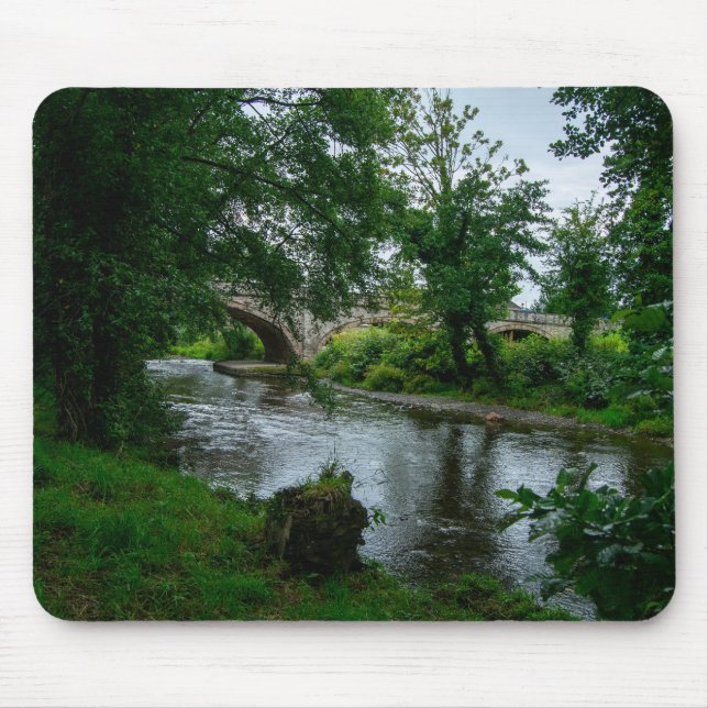 Mousepad Rio Elwy sereno e Ponte de St. Asaph (Frente)