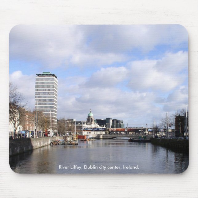 Mousepad Rio Liffey, Liberty Hall e Alfândega (Frente)