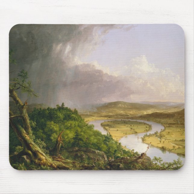 Mousepad Rio Oxbow Seen do Monte Holyoke, Massachusetts (Frente)