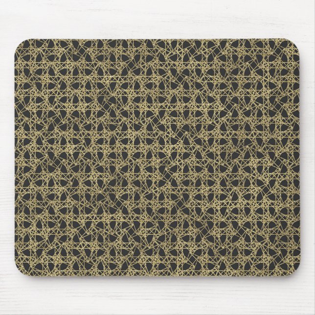 Mousepad Riscar Ouro Glamour Moderno Dourado (Frente)
