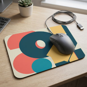 Mousepad Risógrafo geométrico de retrô-safra, risoprint