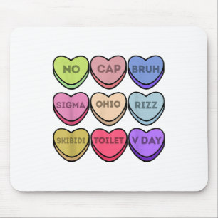 Mousepad Rizz Dias de os namorados Cardíacos Namorados Bruh
