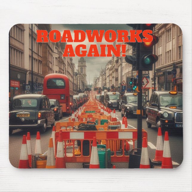 Mousepad Roadworks em Londres (Frente)