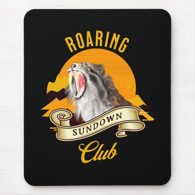 Mousepad Roaring Sundown Club Sabertooth Tiger (Frente)