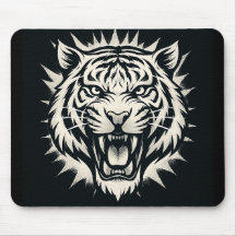 Roaring Tiger Head Illustration