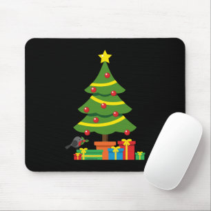 Mousepad Robin e Coloridos Presentes Na Árvore De Natal