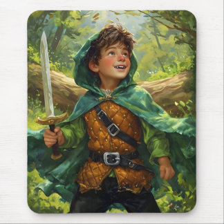 Mousepad Robin Hood retratado como uma criança
