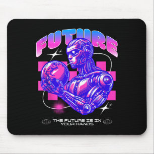 Mousepad Robô de ficção científica futurista o futuro está