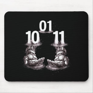 Mousepad robô mãos engraçadas 01 10 11 robo