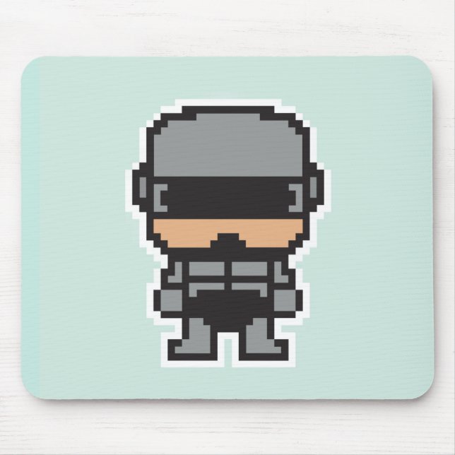 Mousepad Robô policial pixelado fofo (Frente)