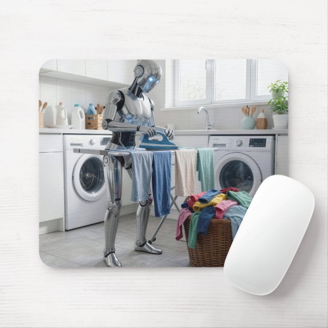 Mousepad Robot Ironing Clothes (Com mouse)