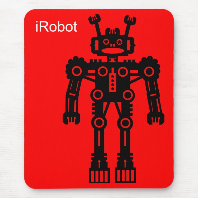 Mousepad Robot Mk I (iRobot) - Vermelho (Frente)