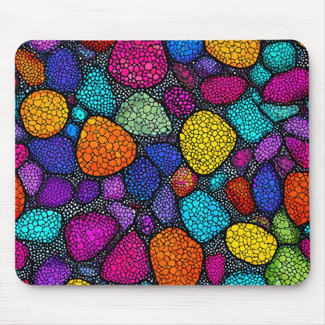 Mousepad Rochas coloridas abstratas (Frente)