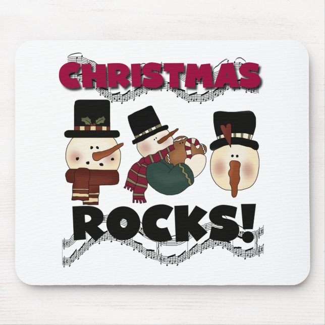 Mousepad Rochas de Natal de Snowmen (Frente)