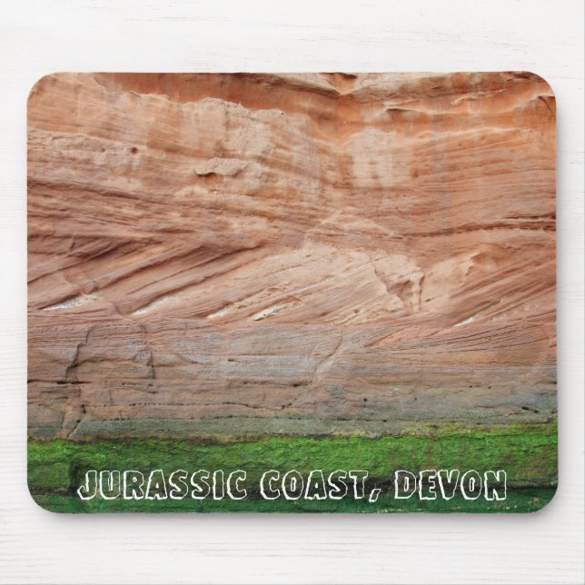 Mousepad Rochas vermelhas da Costa Jurássica, Devon, Inglat (Frente)