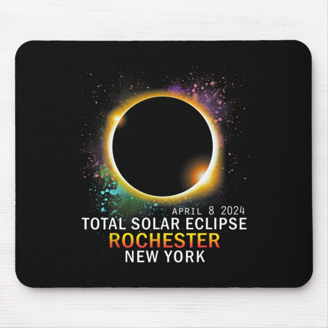 Mousepad Rochester New York Total Solar Eclipse 8 de abril  (Frente)