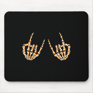 Mousepad Rock On Halloween Checkered Patterno Mão