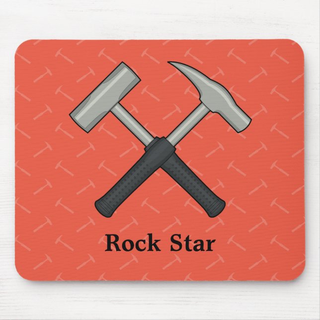 Mousepad Rock Star! Crossed Geology Hammers (Frente)
