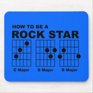Mousepad Rock Star Guitar Corre Humor Engraçado