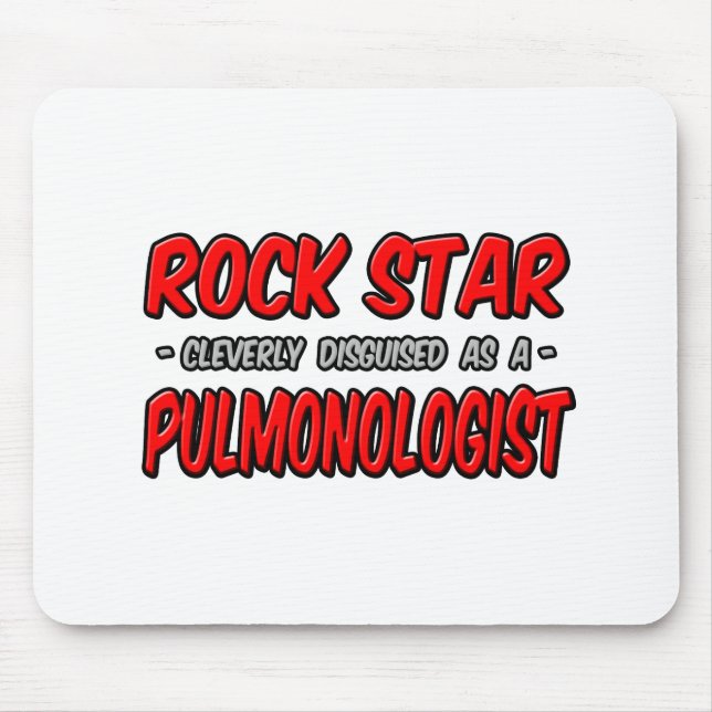 Mousepad Rock Star. Pulmonólogo (Frente)