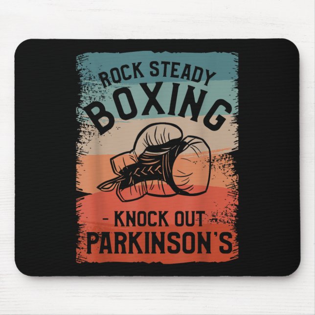 Mousepad Rock Steady Boxnock Out Parkinsons Sensibilização (Frente)