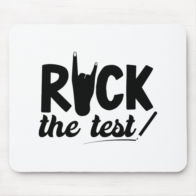 Mousepad Rock The Test Day Exam For Teacher Student (Frente)