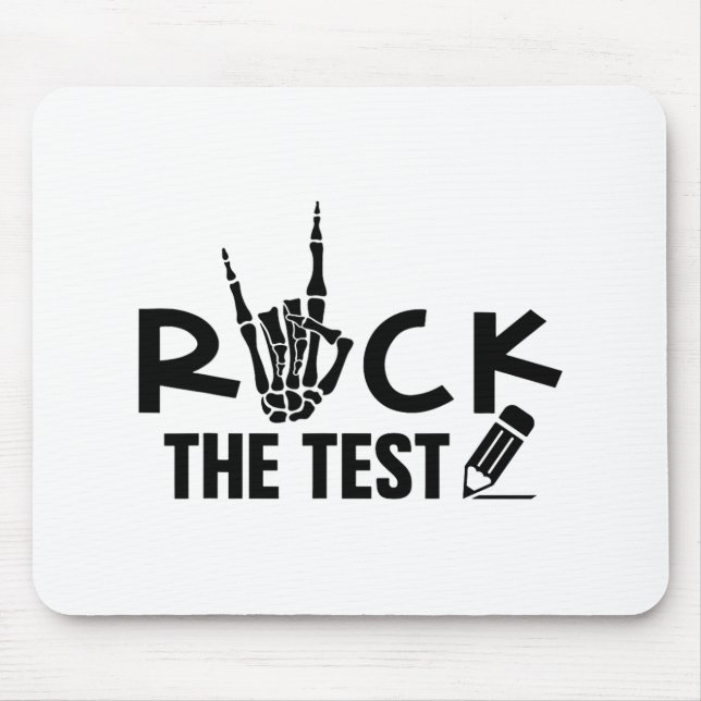 Mousepad Rock The Test Day Exam For Teacher Student (Frente)