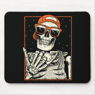 Mousepad Rocker Skeleton Rocha Sobre O Dia Das Bruxas
