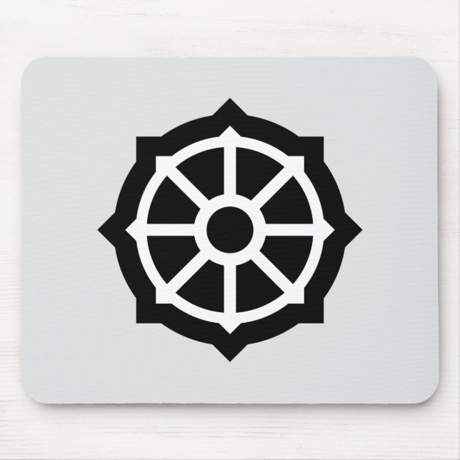 Mousepad Roda de Dharma (budismo, hinduísmo) (Frente)