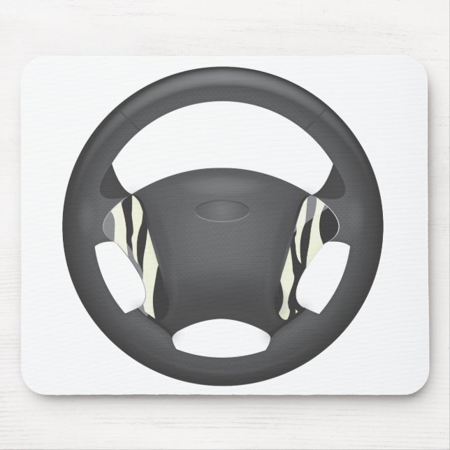 Mousepad Roda de direção de impressão zebra (Frente)