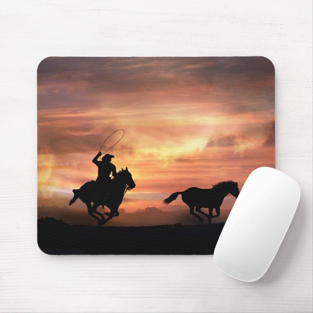 Mousepad Rodeio Ocidental do Cowboy Country (Com mouse)