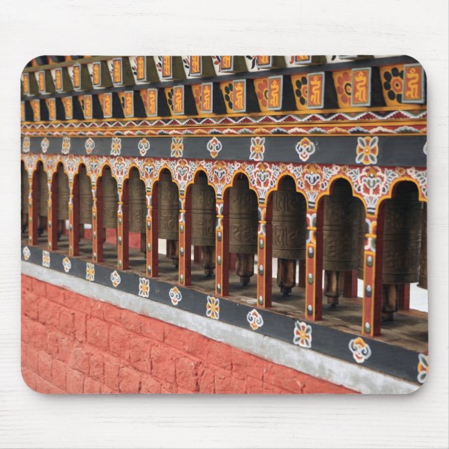 Mousepad Rodinhas de oração da praça central em Thimphu (Frente)