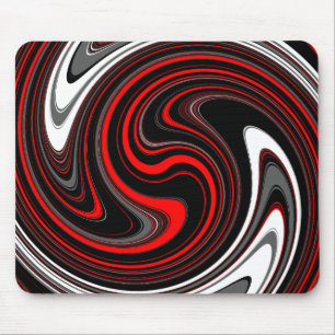 Mousepad Rodovalho Vermelho Preto