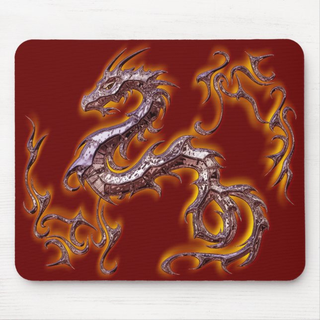 Mousepad rojo fuego do dragão (Frente)