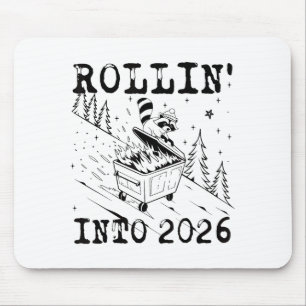 Mousepad Rolando no Lixo do Guaxinim de 2026 Fogo Divertido