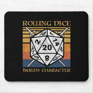 Mousepad Rolar Dados Constrói Caráter Divertido Rpg Mesa J
