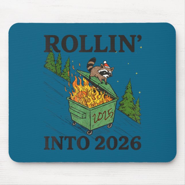 Mousepad Rollin' Into 2026 For Women Boys Men Kids Happy Ne (Frente)