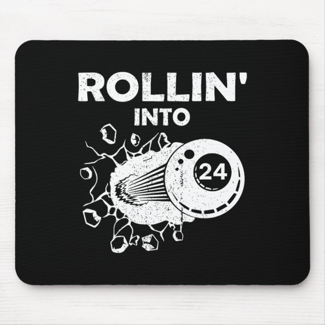 Mousepad Rollin para 24 Bilhar 24 Bilhar, 24° aniversário (Frente)